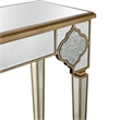 Zahra Mirrored Glass Console Table with Gold Accents