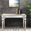 Zahra Mirrored Glass Console Table with Gold Accents