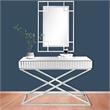 Camden Isle Kinney Console Table with Silver Stainless Steel Frame