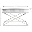 Camden Isle Kinney Console Table with Silver Stainless Steel Frame