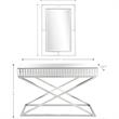 Camden Isle Kinney Wall Mirror and Console Table in Silver Stainless Steel Frame