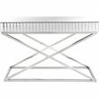 Camden Isle Kinney Wall Mirror and Console Table in Silver Stainless Steel Frame