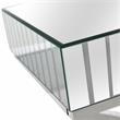 Camden Isle Kinney Wall Mirror and Console Table in Silver Stainless Steel Frame