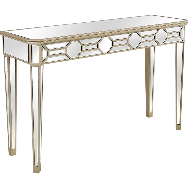 Camden Isle Lilian Console Table with Mirrored Glass and Gold Frame
