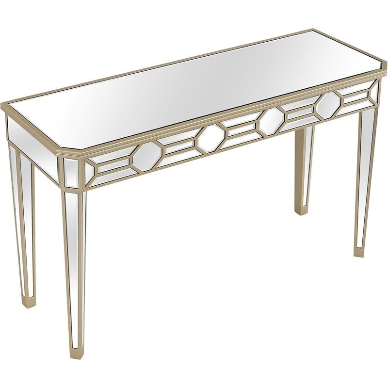 Camden Isle Lilian Console Table with Mirrored Glass and Gold Frame
