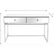 Camden Isle Addison Console Table with Silver Stainless Steel Frame