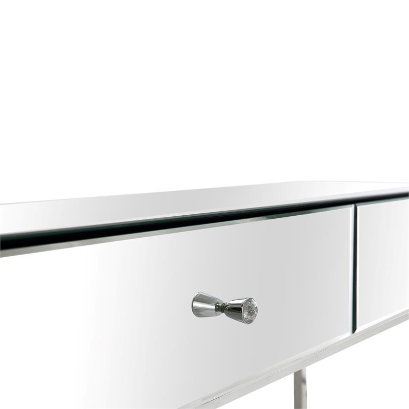 Camden Isle Addison Console Table with Silver Stainless Steel Frame