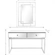 Camden Isle Addison Wall Mirror and Console Table with Silver Stainless Steel