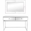 Camden Isle Addison Wall Mirror and Console Table with Silver Stainless Steel