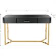Camden Isle Sonya Console Table with Black Mirror and Stainless Steel Frame