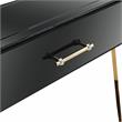 Camden Isle Sonya Console Table with Black Mirror and Stainless Steel Frame