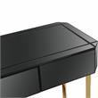 Camden Isle Sonya Console Table with Black Mirror and Stainless Steel Frame