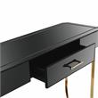 Camden Isle Sonya Console Table with Black Mirror and Stainless Steel Frame