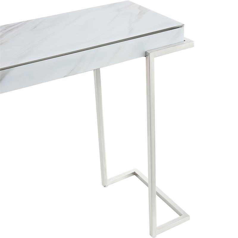 Camden Isle Aldon Console Table wtih Silver Stainless Steel Frame