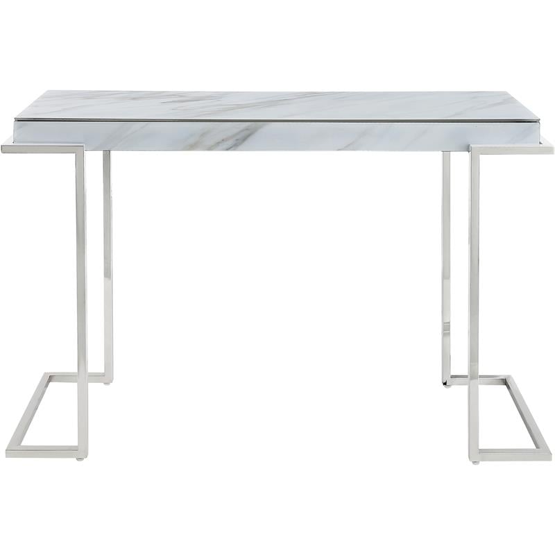 Camden Isle Aldon Console Table wtih Silver Stainless Steel Frame