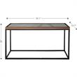 Camden Isle Riley Console Table with Metal in Brown Finish