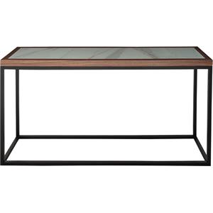 Camden Isle Riley Console Table with Metal in Brown Finish