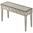 Camden Isle Algiers Console Table with Wood in Gold Finish