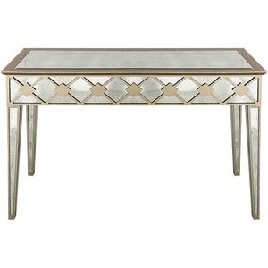 Camden Isle Algiers Console Table with Wood in Gold Finish