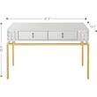 Camden Isle Dynasty Console Table with Stainless Steel in White Finish