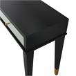 Camden Isle Makalu Console Table with Wood in Black Finish