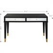 Camden Isle Makalu Console Table with Wood in Black Finish