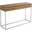 Camden Isle Barnes Console Table with Stainless Steel in Brown Finish