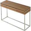 Camden Isle Barnes Console Table with Stainless Steel in Brown Finish
