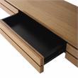 Camden Isle Barnes Console Table with Stainless Steel in Brown Finish