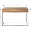 Camden Isle Barnes Console Table with Stainless Steel in Brown Finish