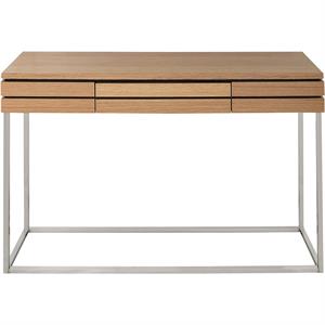 Camden Isle Barnes Console Table with Stainless Steel in Brown Finish