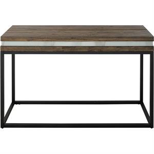 Camden Isle Bailey Console Table with Metal in Brown Finish