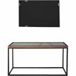 Camden Isle Riley Wall Mirror and Console Table with Wood in Brown Finish