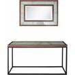 Camden Isle Riley Wall Mirror and Console Table with Wood in Brown Finish