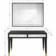 Camden Isle Makalu Wall Mirror and Console Table with Wood in Black Finish