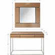 Camden Isle Barnes Wall Mirror and Console Table with Wood in Brown Finish