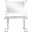 Camden Isle Aldon Mirror and Console Table with Stainless Steel in Silver Finish