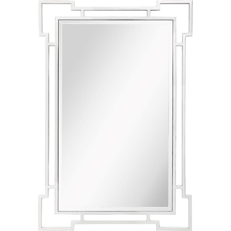 Camden Isle Aldon Mirror and Console Table with Stainless Steel in Silver Finish