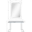 Camden Isle Aldon Mirror and Console Table with Stainless Steel in Silver Finish