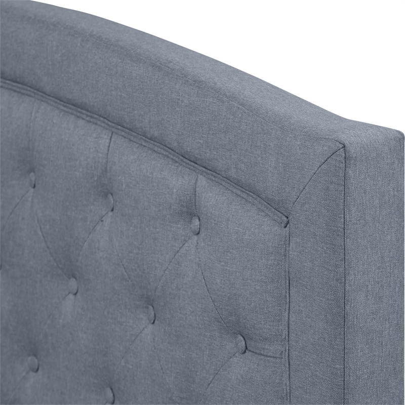 Carlisle Upholstered Platform Bed Gray Fabric Queen
