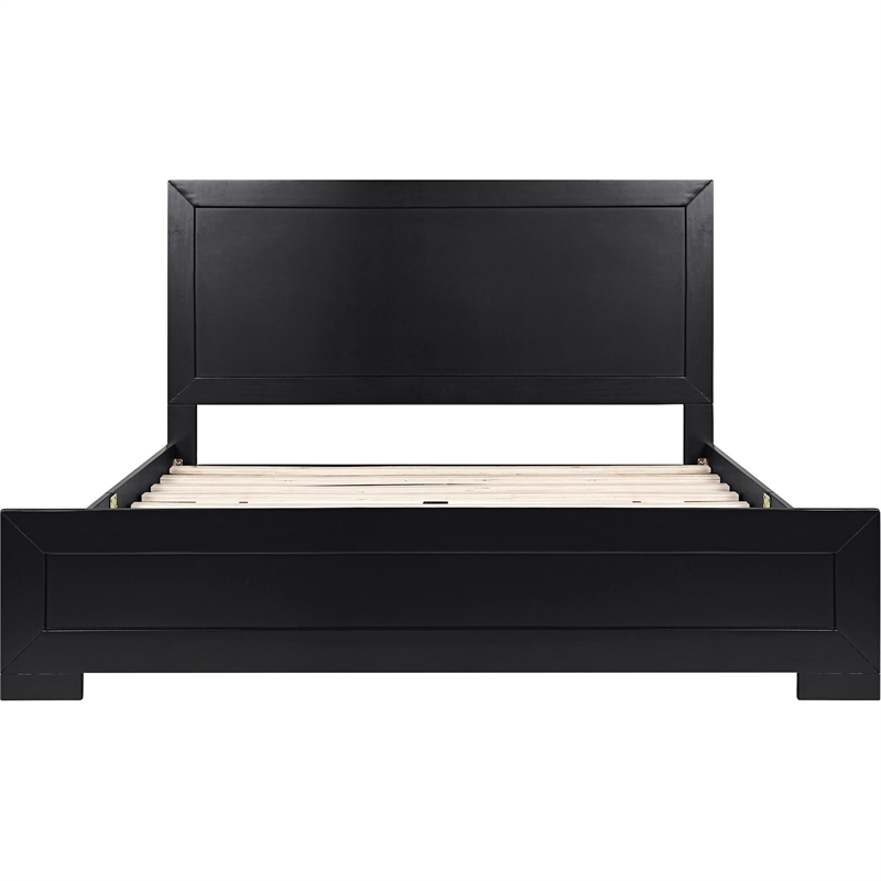 Camden Isle Oxford Wooden Black King Bed with Complete Slat System