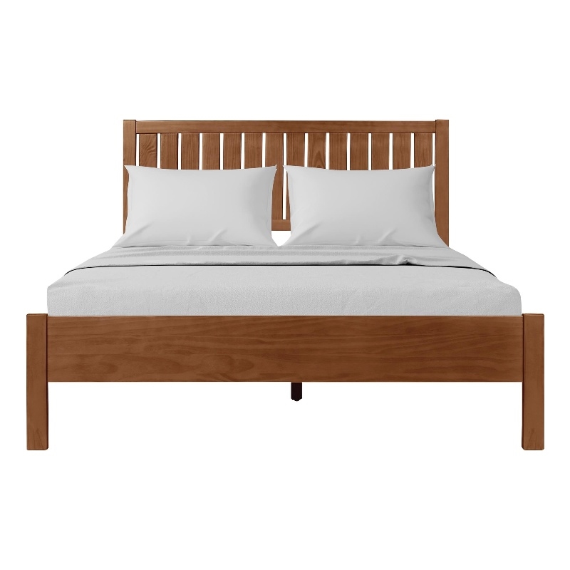 Graham Wooden Platform Bed in Walnut King