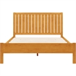 Graham Wooden Platform Pine Bed in Oak Queen with Slatted Headboard
