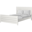 Caroline Wooden Platform Bed in White Queen