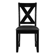 Kendal Upholstered Faux Leather Dining Chair (Set of 2) Black with Cross Back