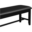 Kendal Upholstered Faux Leather Dining Bench Black with Straight Legs