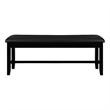 Kendal Upholstered Faux Leather Dining Bench Black with Straight Legs