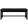 Kendal 6 Piece Wood Dining Set Black with Upholstered Seating