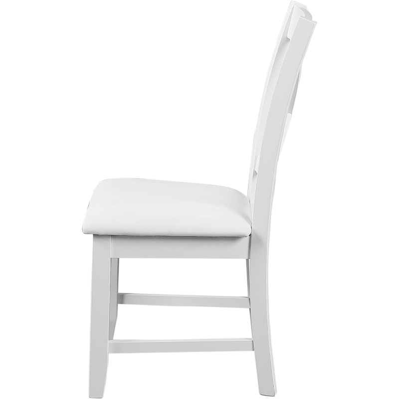 Kendal Upholstered Dining Chair (Set of 2) White with Cross Back