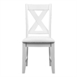 Kendal Upholstered Dining Chair (Set of 2) White with Cross Back